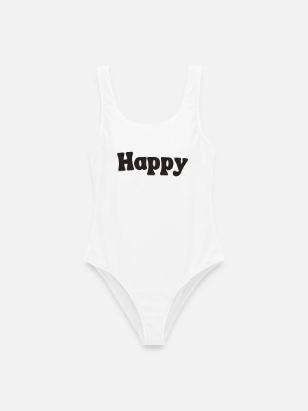 Happy - Frauen Badeanzug - Weiß