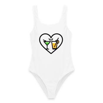 Cocktails Herz Sommer Party Strand Geschenk - Frauen Badeanzug - Weiß - Vorne - AI Model Female 172 dark (172cm)