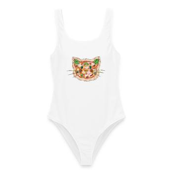 Pizza Cat - Women's Swimsuit - white - Front - AI Model Female 172 dark (172cm)