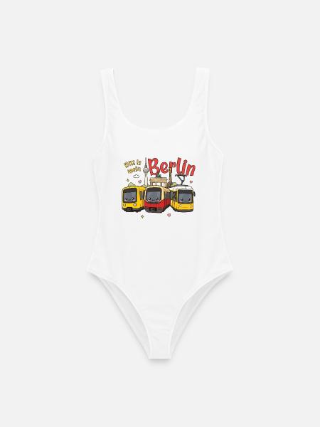 Ditt is mein Berlin - Frauen Badeanzug - Weiß