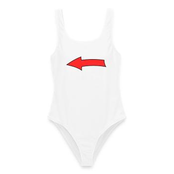 Arrow bow - Women's Swimsuit - white - Front - AI Model Female 172 dark (172cm)