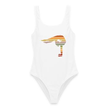 Turnen Turnerin Geräteturnen Gymnastik Geschenk - Frauen Badeanzug - Weiß - Vorne - AI Model Female 172 dark (172cm)