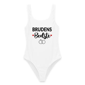Dänische Großmutter - Frauen Badeanzug - Weiß - Vorne - AI Model Female 172 dark (172cm)