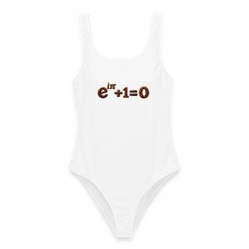 Die Identität von Euler Café Mathematik Wissenschaftlicher Humor - Frauen Badeanzug - Weiß - Vorne - AI Model Female 172 dark (172cm)