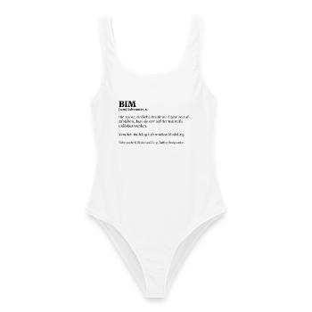 BIM Definition T-Shirt Architekt Bauingenieur - Frauen Badeanzug - Weiß - Vorne - AI Model Female 172 dark (172cm)