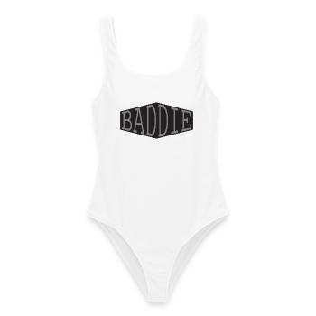 Baddie Retro Streetwear Vibes - Frauen Badeanzug - Weiß - Vorne - AI Model Female 172 dark (172cm)