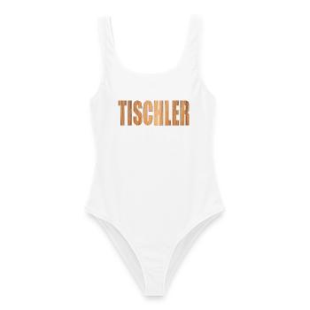 Tischler Handwerker Papa - Frauen Badeanzug - Weiß - Vorne - AI Model Female 172 dark (172cm)