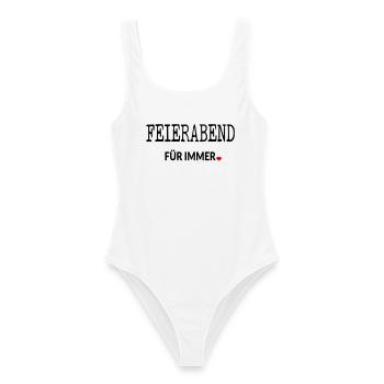 Ruhestand Rente Feierabend - Frauen Badeanzug - Weiß - Vorne - AI Model Female 172 dark (172cm)