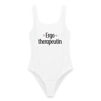 Ergotherapeutin - Frauen Badeanzug - Weiß - Vorne - AI Model Female 172 dark (172cm)