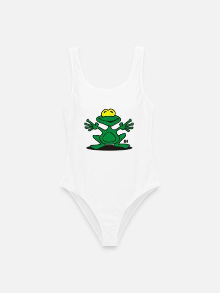 Frosch - Frauen Badeanzug - Weiß