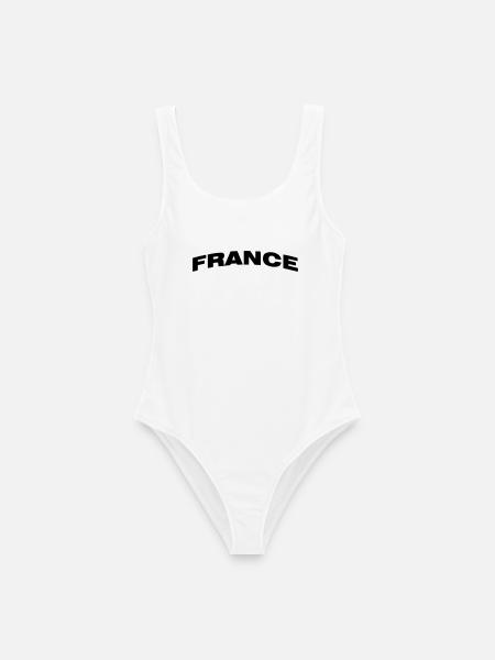 Frankreich - Frauen Badeanzug - Weiß