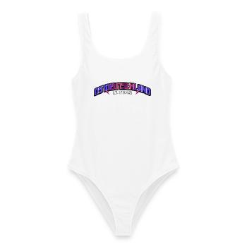 Ultras de l’Allemagne de l’Est Ossis Est-allemands - Maillot de bain femme - blanc - Devant - AI Model Female 172 dark (172cm)