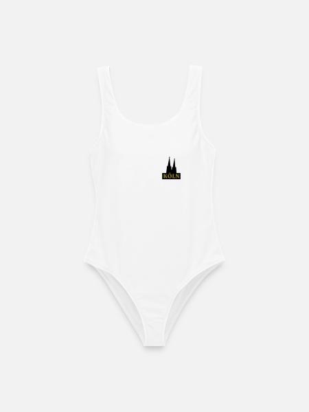 Köln Logo mit dem Kölner Dom - Frauen Badeanzug - Weiß