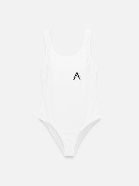 Alphabet A - Frauen Badeanzug - Weiß