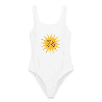 Colombe de la paix Sun - Maillot de bain femme - blanc - Devant - AI Model Female 172 dark (172cm)