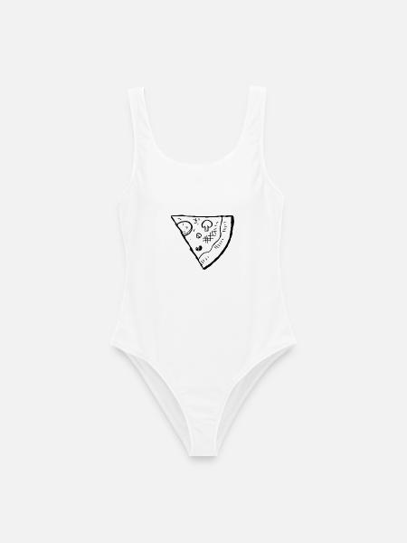 Pizza- paar tshirt- finde dein gegenstück - Frauen Badeanzug - Weiß