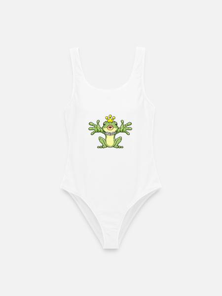 Frosch Krone - Frauen Badeanzug - Weiß