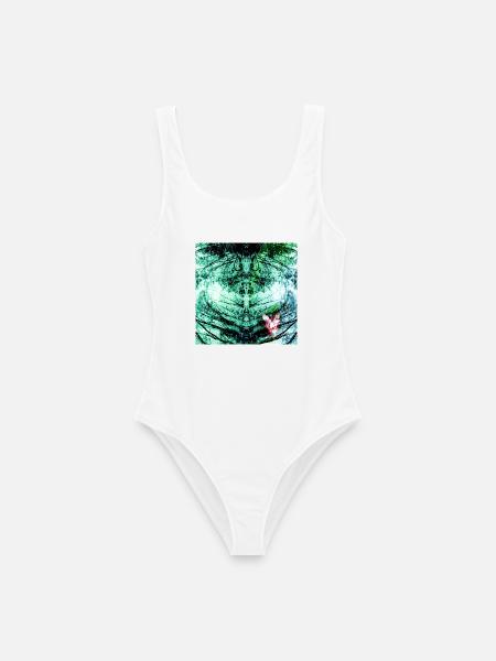 Waldreflexion Teal Schmetterling - Frauen Badeanzug - Weiß