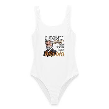 Bitcoin-Grafik | Krypto-Sprichwort | Krypto-Merch - Frauen Badeanzug - Weiß - Vorne - AI Model Female 172 dark (172cm)