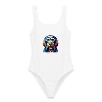 Otterhound Dog Breed Colorful Cartoon Kawaii - Women's Swimsuit - white - Front - AI Model Female 172 dark (172cm)