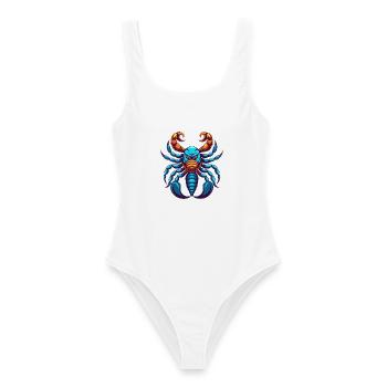 Scorpion Colorful Kawaii Cartoon Character Clipart - Women's Swimsuit - white - Front - AI Model Female 172 dark (172cm)