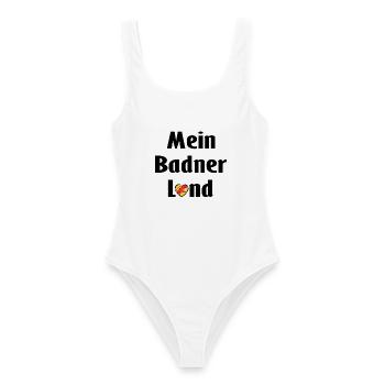 Mein liebes Badnerland - Frauen Badeanzug - Weiß - Vorne - AI Model Female 172 dark (172cm)