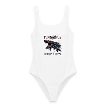 Pliosaurus Is My Spirit Animal - Urzeit Saurier - Frauen Badeanzug - Weiß - Vorne - AI Model Female 172 dark (172cm)