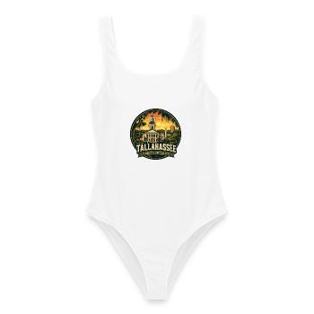 Tallahassee Floridas Capital City Retro-Abzeichen - Frauen Badeanzug - Weiß - Vorne - AI Model Female 172 dark (172cm)