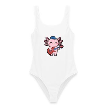 Cute Axolotl DJ Electronic Music Festival Aquatic - Frauen Badeanzug - Weiß - Vorne - AI Model Female 172 dark (172cm)