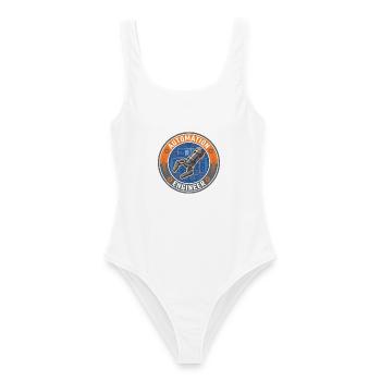 Automatisierungsingenieur SPS Greifer-Badge-Geschenk - Frauen Badeanzug - Weiß - Vorne - AI Model Female 172 dark (172cm)