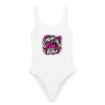 Mehr Punk Weniger Blabla - Frauen Badeanzug - Weiß - Vorne - AI Model Female 172 dark (172cm)