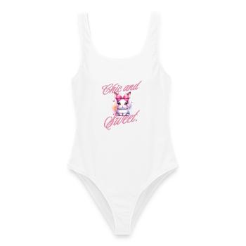 Chic And Sweet Hase Schleife Kaninchen Niedlich - Frauen Badeanzug - Weiß - Vorne - AI Model Female 172 dark (172cm)
