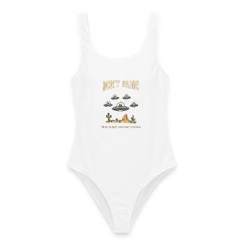 Dont Panic Theyre Just Weather Balloons - Frauen Badeanzug - Weiß - Vorne - AI Model Female 172 dark (172cm)