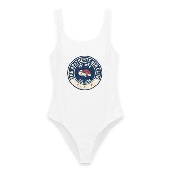 Vintage Turtle Run Club Logo 1978 - Frauen Badeanzug - Weiß - Vorne - AI Model Female 172 dark (172cm)