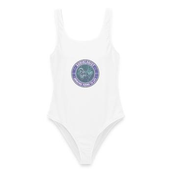 Audiologe Human Ear Audiogramm Badge Geschenk - Frauen Badeanzug - Weiß - Vorne - AI Model Female 172 dark (172cm)