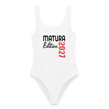 Matura 2027 Maturität - Frauen Badeanzug - Weiß - Vorne - AI Model Female 172 dark (172cm)