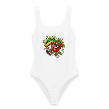 Lustige Tomate - Frauen Badeanzug - Weiß - Vorne - AI Model Female 172 dark (172cm)