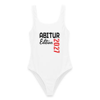 Abitur 2027 - Frauen Badeanzug - Weiß - Vorne - AI Model Female 172 dark (172cm)