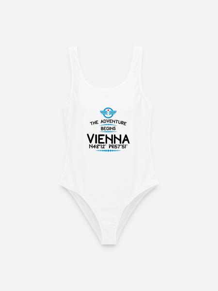 Wien - Frauen Badeanzug - Weiß