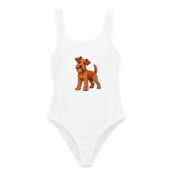 Irish Terrier Kawaii Style – Süßer Terrier - Frauen Badeanzug - Weiß - Vorne - AI Model Female 172 dark (172cm)