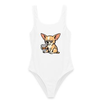 Chihuahua Chihuahuabesitzer Chihuahuafan Chi Chis - Frauen Badeanzug - Weiß - Vorne - AI Model Female 172 dark (172cm)