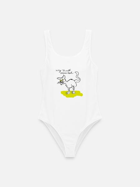 kitty - Frauen Badeanzug - Weiß