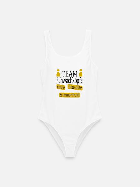 Team Schwachköpfe Elitär Legendär: Immer Fresh - Frauen Badeanzug - Weiß