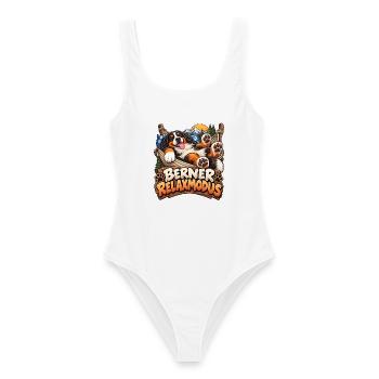 Berner Relaxmodus - Frauen Badeanzug - Weiß - Vorne - AI Model Female 172 dark (172cm)