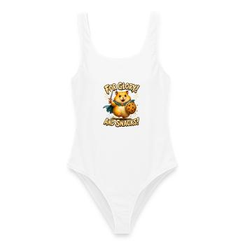 Hamster-Krieger für Ruhm und Snacks - Frauen Badeanzug - Weiß - Vorne - AI Model Female 172 dark (172cm)