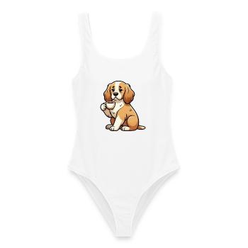 Cocker Spaniel Cockerhund Cocker Spaniel Besitzer - Frauen Badeanzug - Weiß - Vorne - AI Model Female 172 dark (172cm)