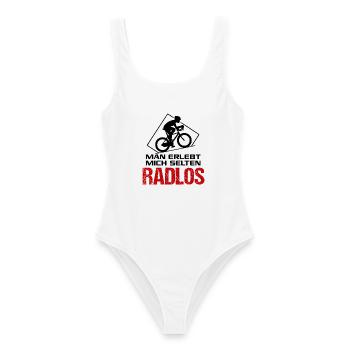 Radlos Fahrradfahrer Fahrradfahrerin Sprüche - Frauen Badeanzug - Weiß - Vorne - AI Model Female 172 dark (172cm)