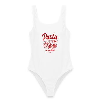 Pasta Club - Frauen Badeanzug - Weiß - Vorne - AI Model Female 172 dark (172cm)