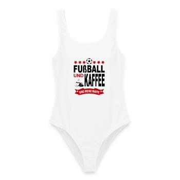 Fußball Fußballspieler Sport Verein - Frauen Badeanzug - Weiß - Vorne - AI Model Female 172 dark (172cm)