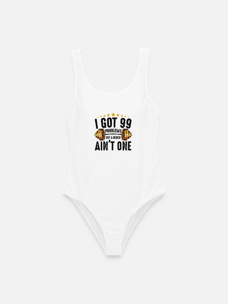 Goldbarbell Stars Gym Tee - Frauen Badeanzug - Weiß